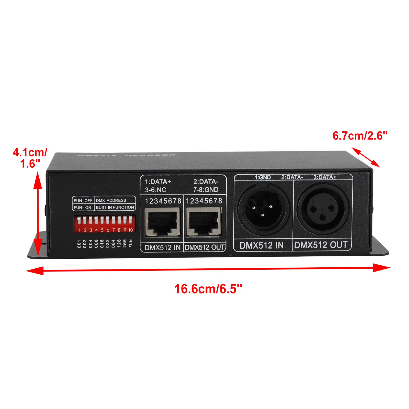 LED RGB Controller 3x8A Decoder With Digital Display 3 Channel DMX512-3CH #8