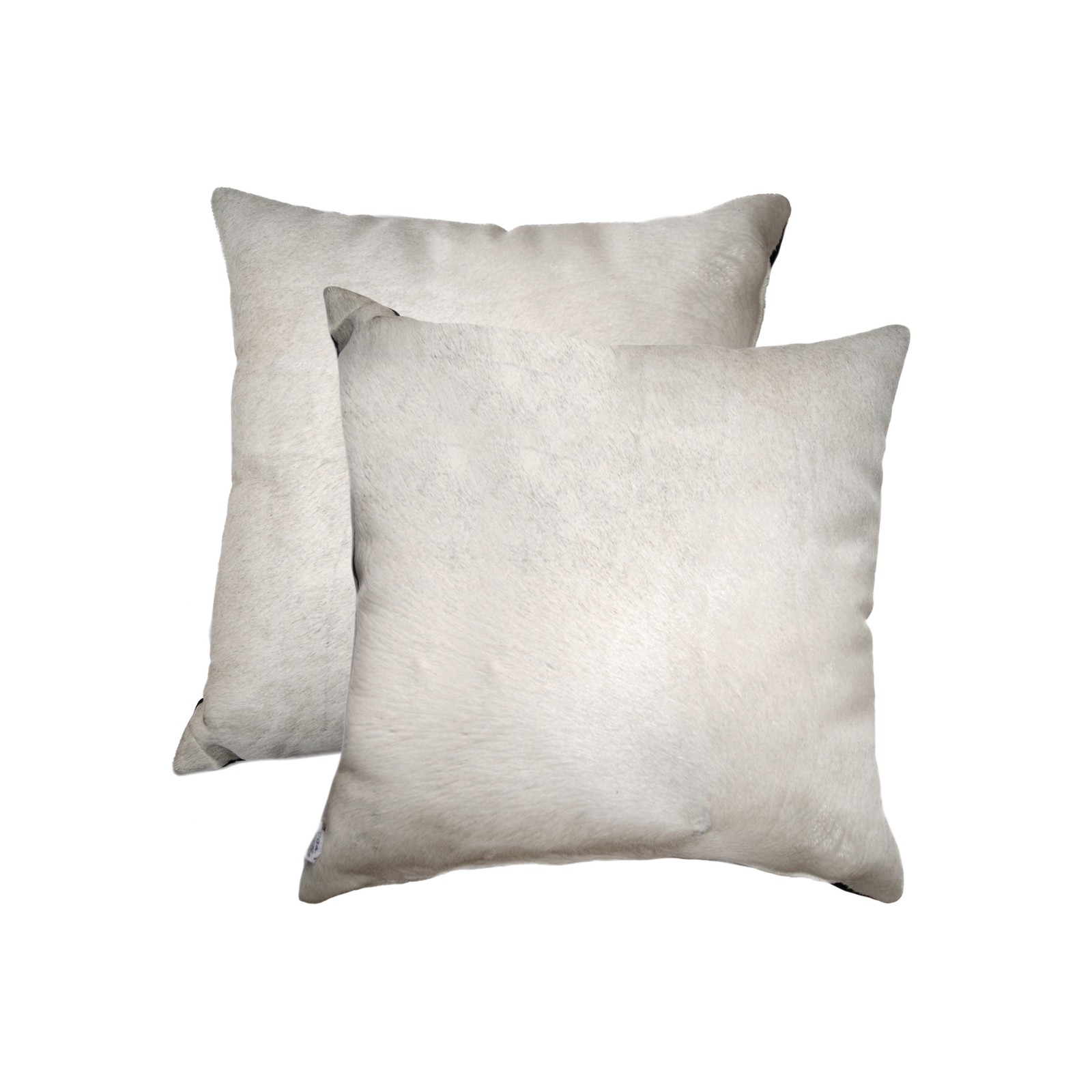 Natural Torino Geneva Cowhide Pillow | 2-Pack | Off-white | 18"x18"