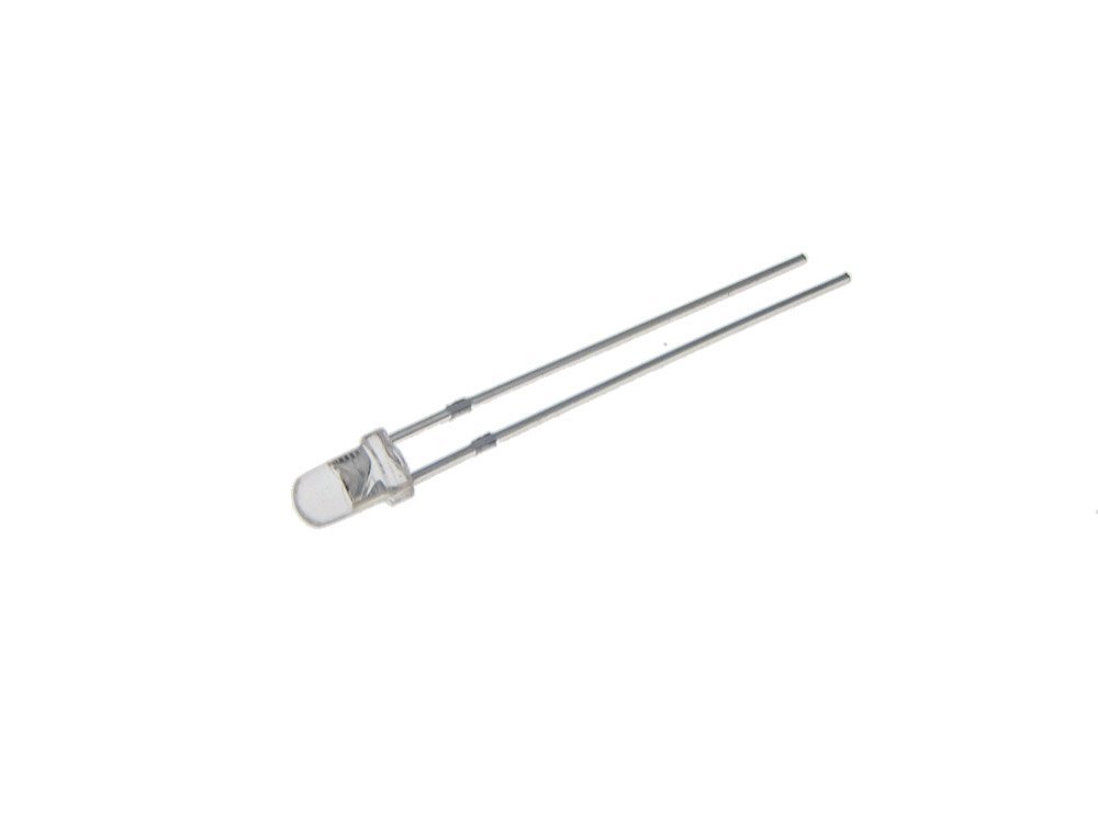 3mm Round Top Non-Diffused Clear LED Through Hole - Color: Pink - Pack of 50