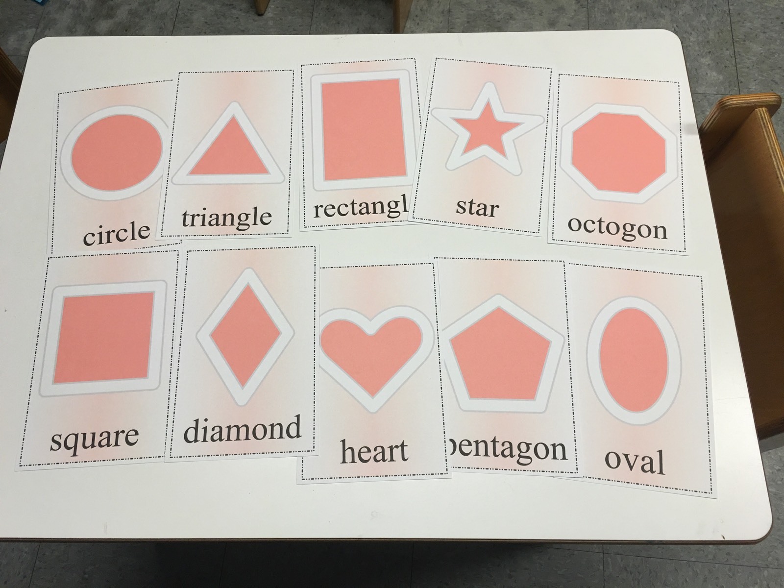 Learning Center- Math Mats  PLAYDOH  SHAPE MATS - Laminated Mats