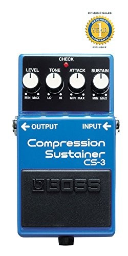 OB* BOSS CS-3 Level, Tone, Attack, and Sustain Controls
