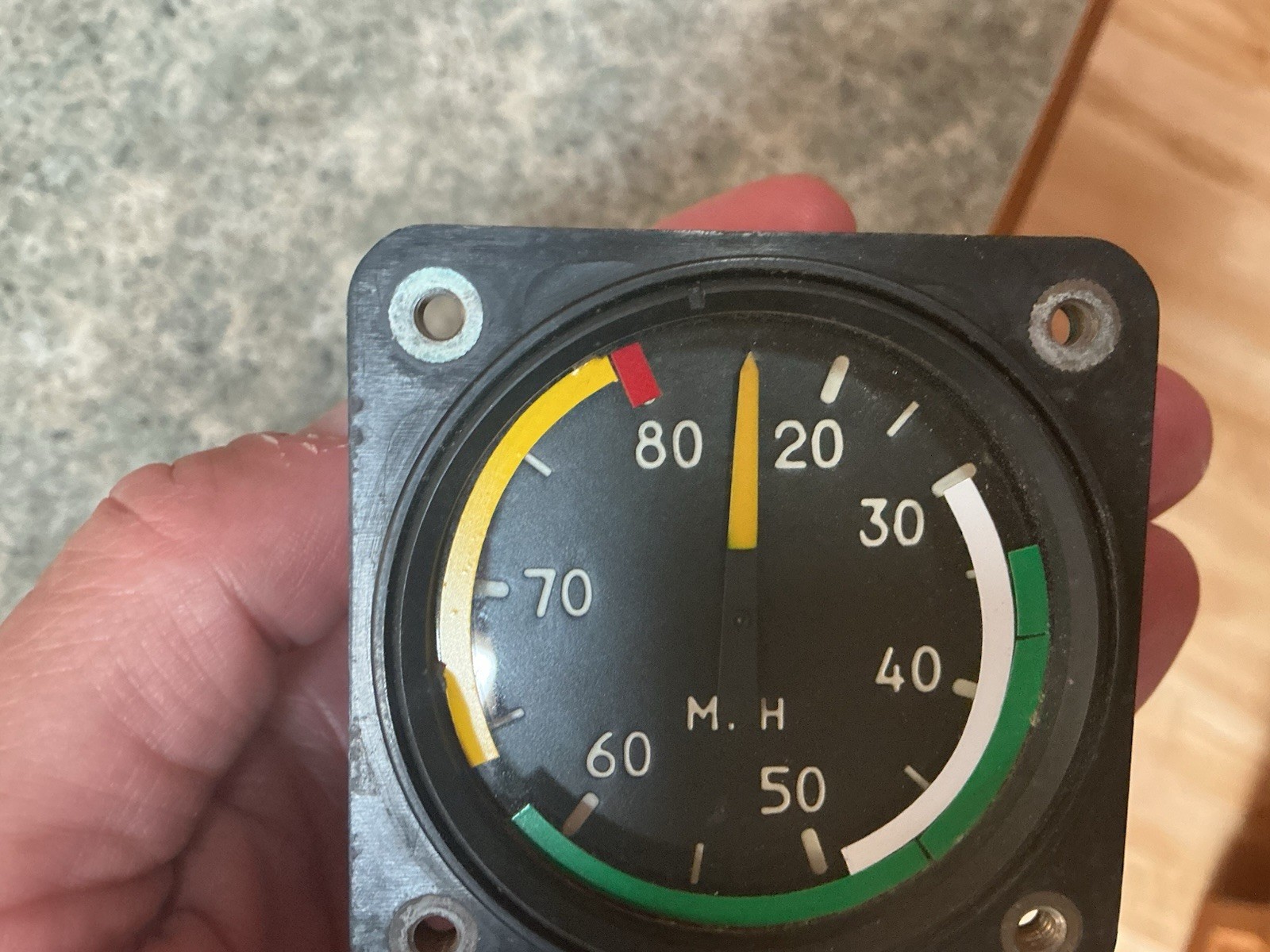 Small Airplane Speedometer 2 3/8” X 2 3/8” Type BK-20
