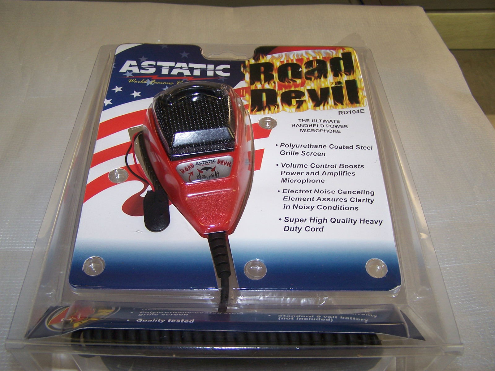 Astatic RD104EDX1 RED HAND MICROPHONE