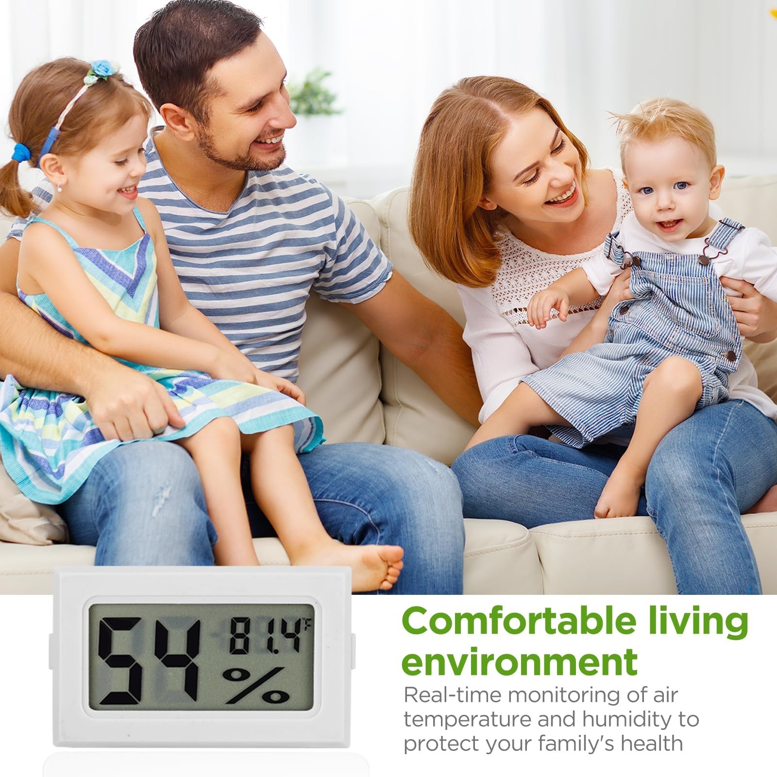 12 Pack Mini Hygrometer Digital Electronic Temperature Humidity Meters Gauge ...