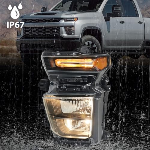 Halogen Headlight Assembly Pair Compatible with Chevy Left Driver Side