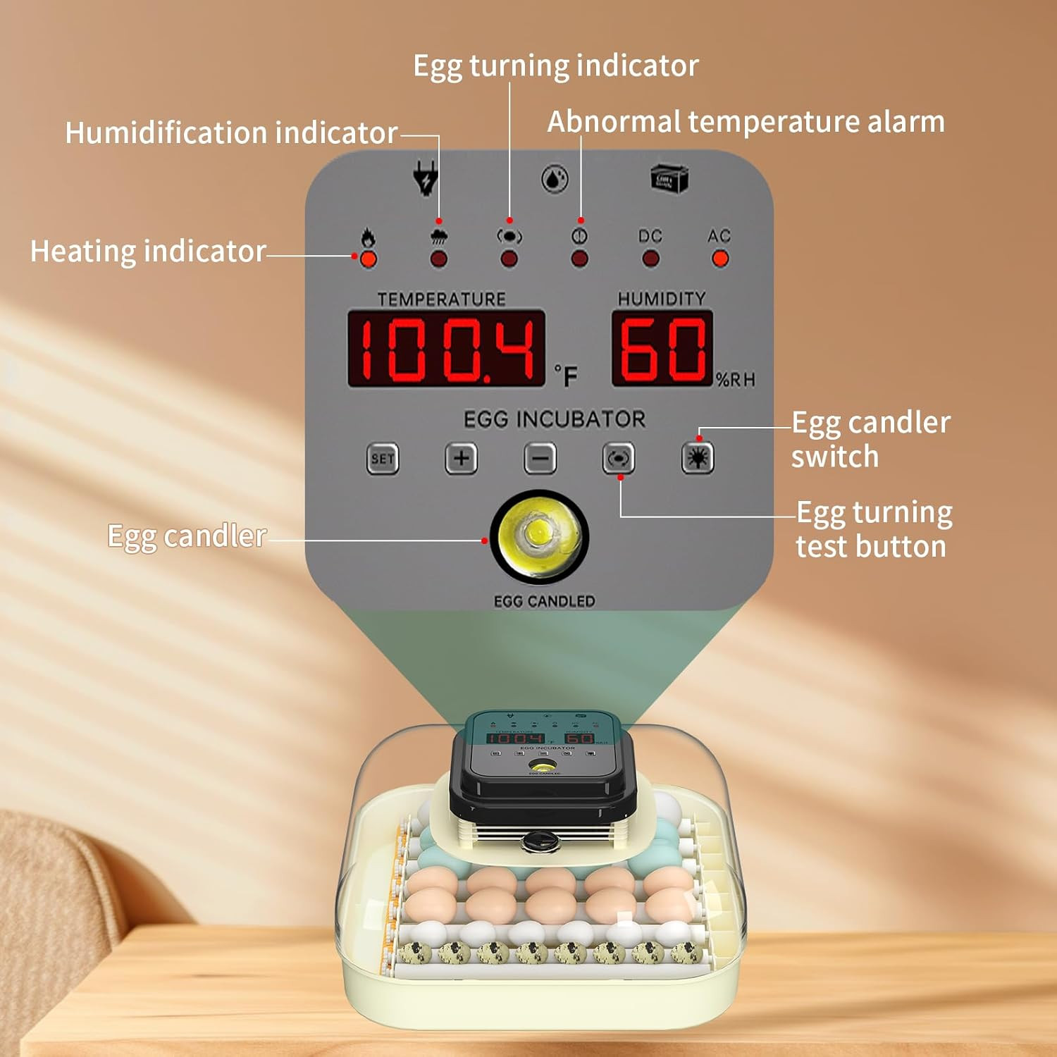 35 Eggs Incubators for Hatching Eggs,Egg Incubator with Automatic Egg Turning an