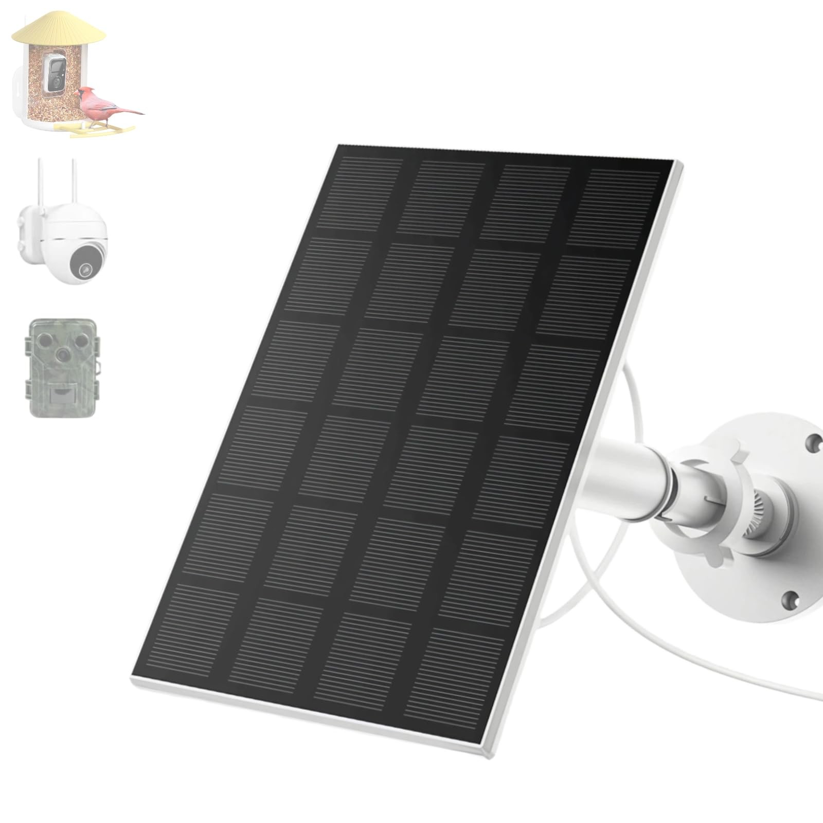 5V Solar Panels for Security Cameras - USB-C  Micro USB, 1 Pack