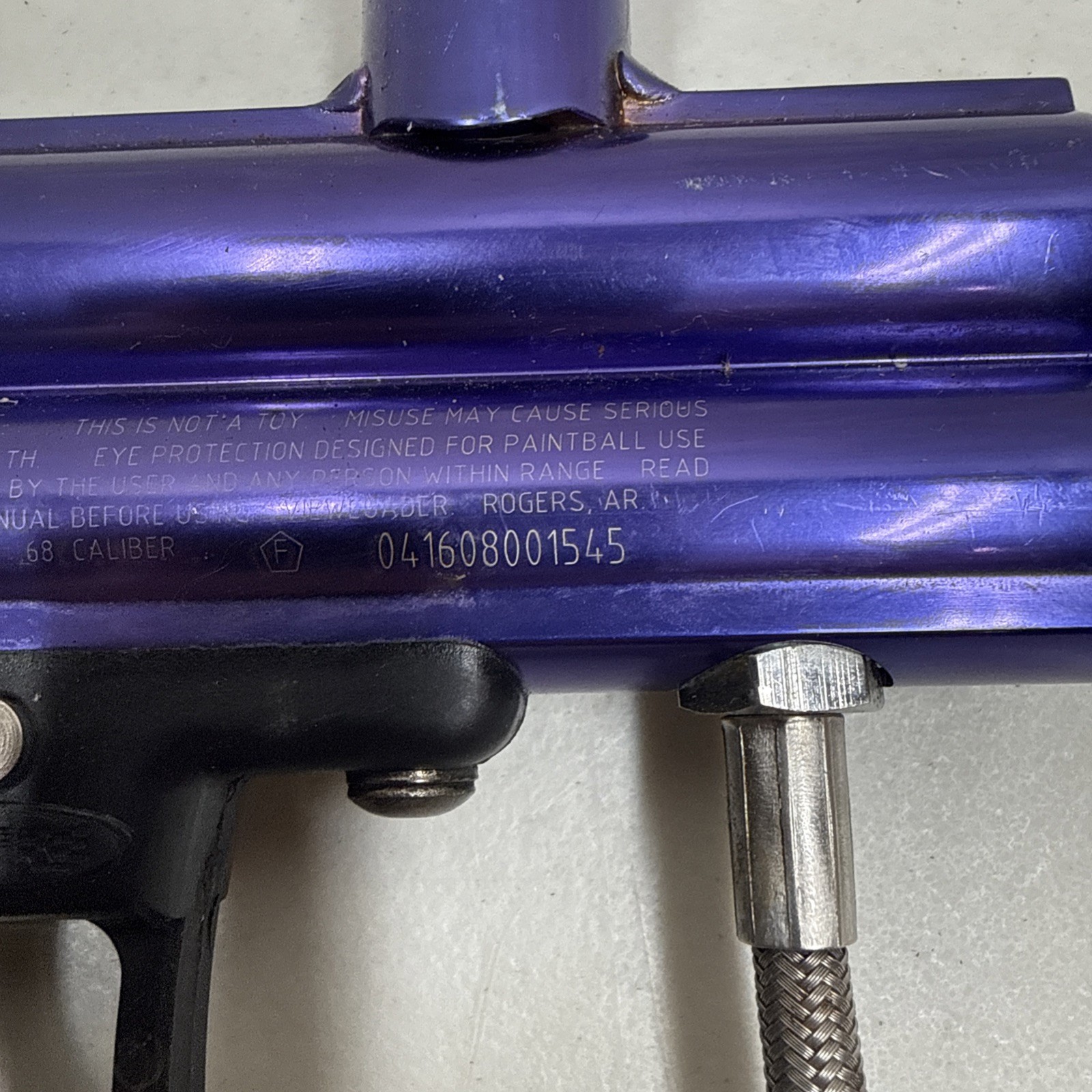 ViewLoader VL Vigor Paintball Gun Purple & Chrome Marker- Xtra Barrel -Untested