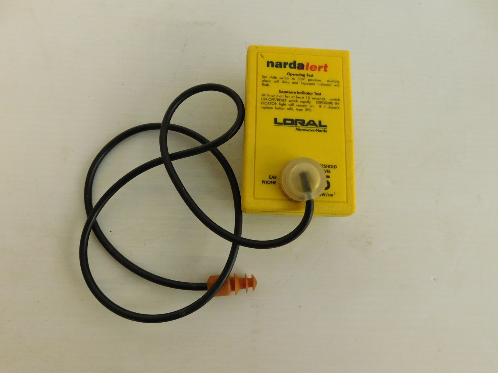 LORAL NARDA ALERT MODEL 8840B NARDALERT PERSONAL MONITOR (NYG83)
