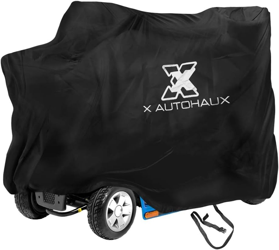 X AUTOHAUX Large Mobility Scooter Cover All Season for 67x24x46 inch, Black