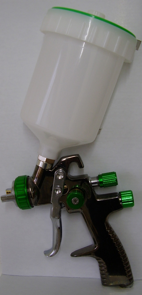 LVLP Gravity Spray Gun 1.3 - Low air consumption - Only 4.3cfm - Waterbased