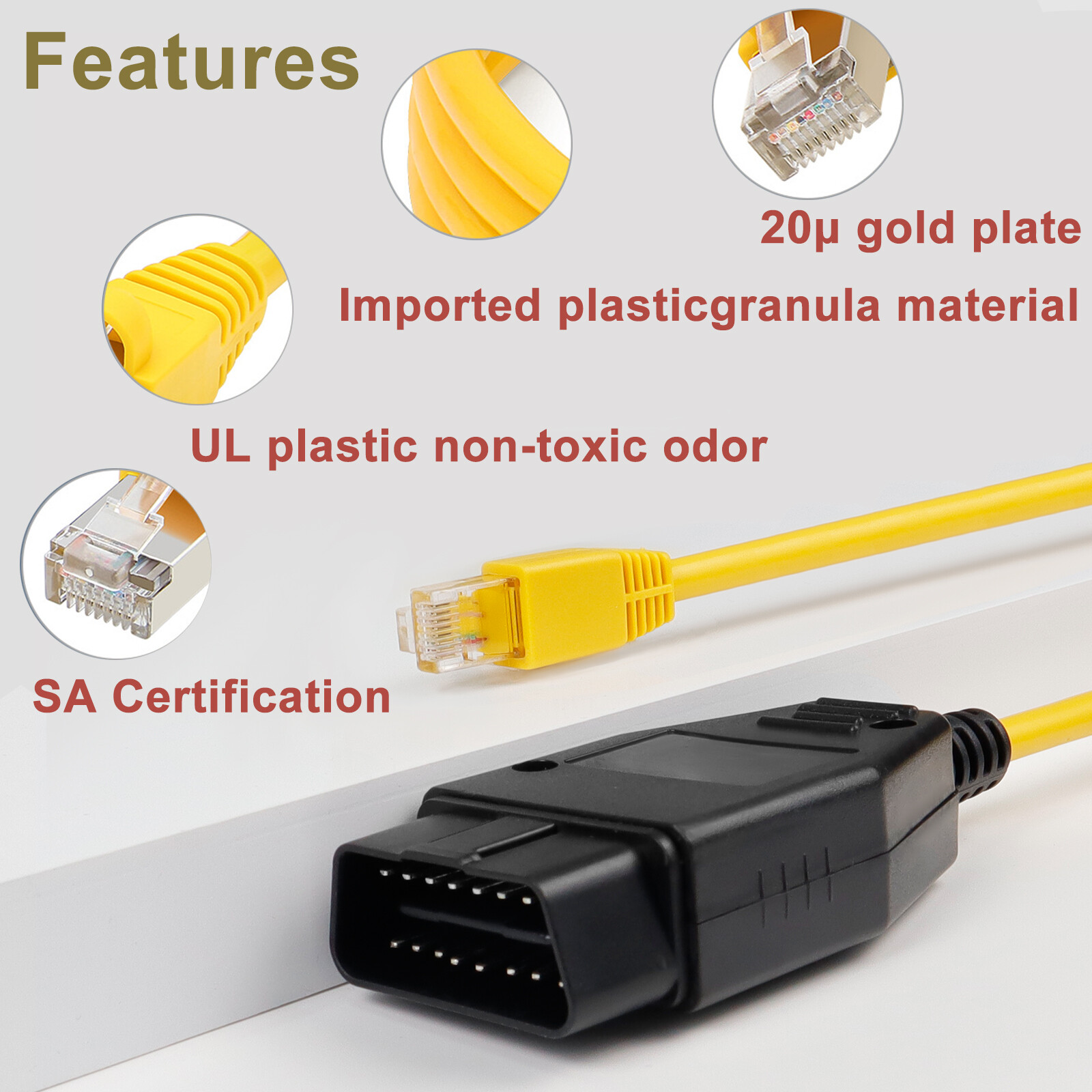ENET OBD Cable for BMW F-Series ICOM E-SYS ISTA Bootmod3 Bimmercode Coding OBD 2
