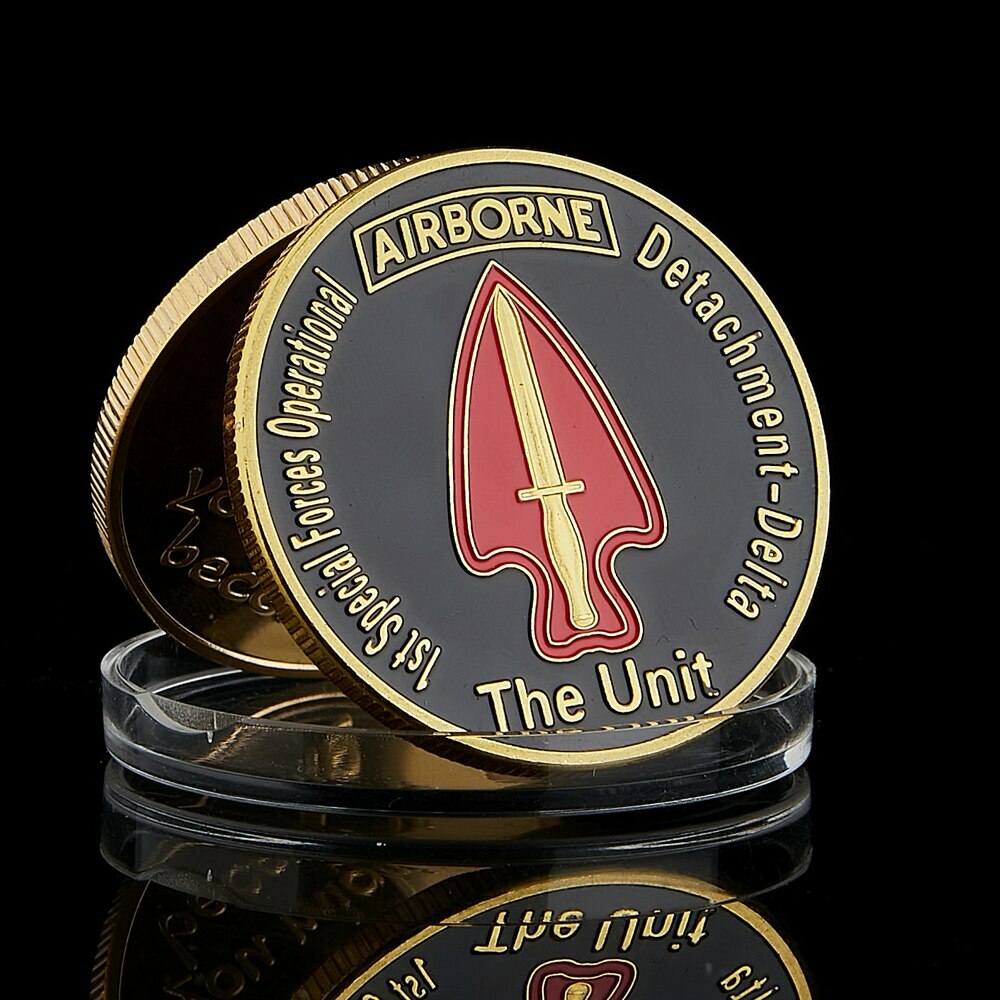 The Unit 1st Special Forces Operational Airborne US Army Challenge Eagle Coin