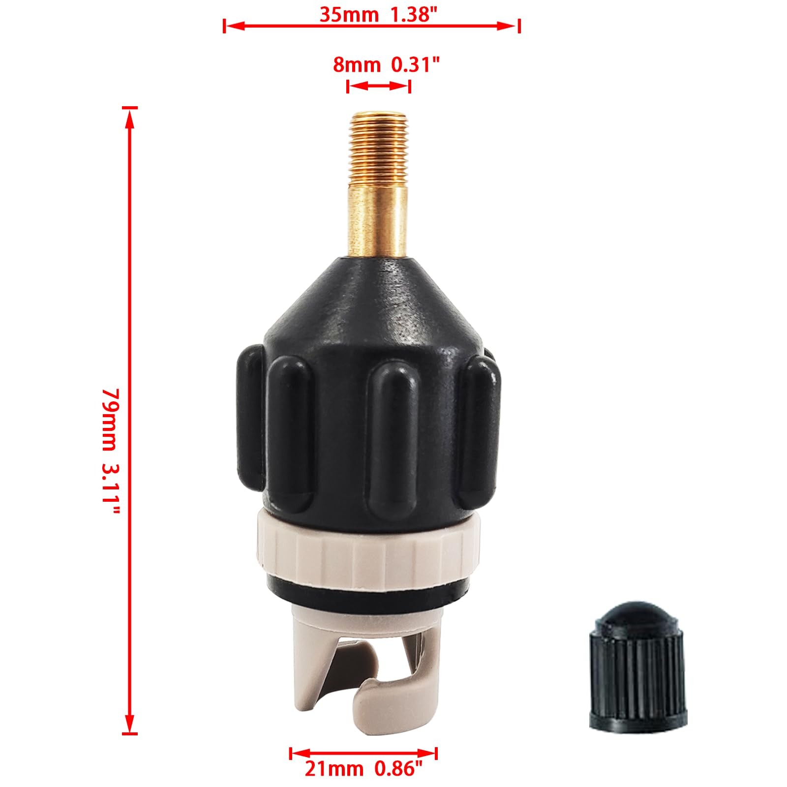 2 PCS Inflatable Boat Pump Adapter Sturdy SUP Air Adapter for Paddleboard