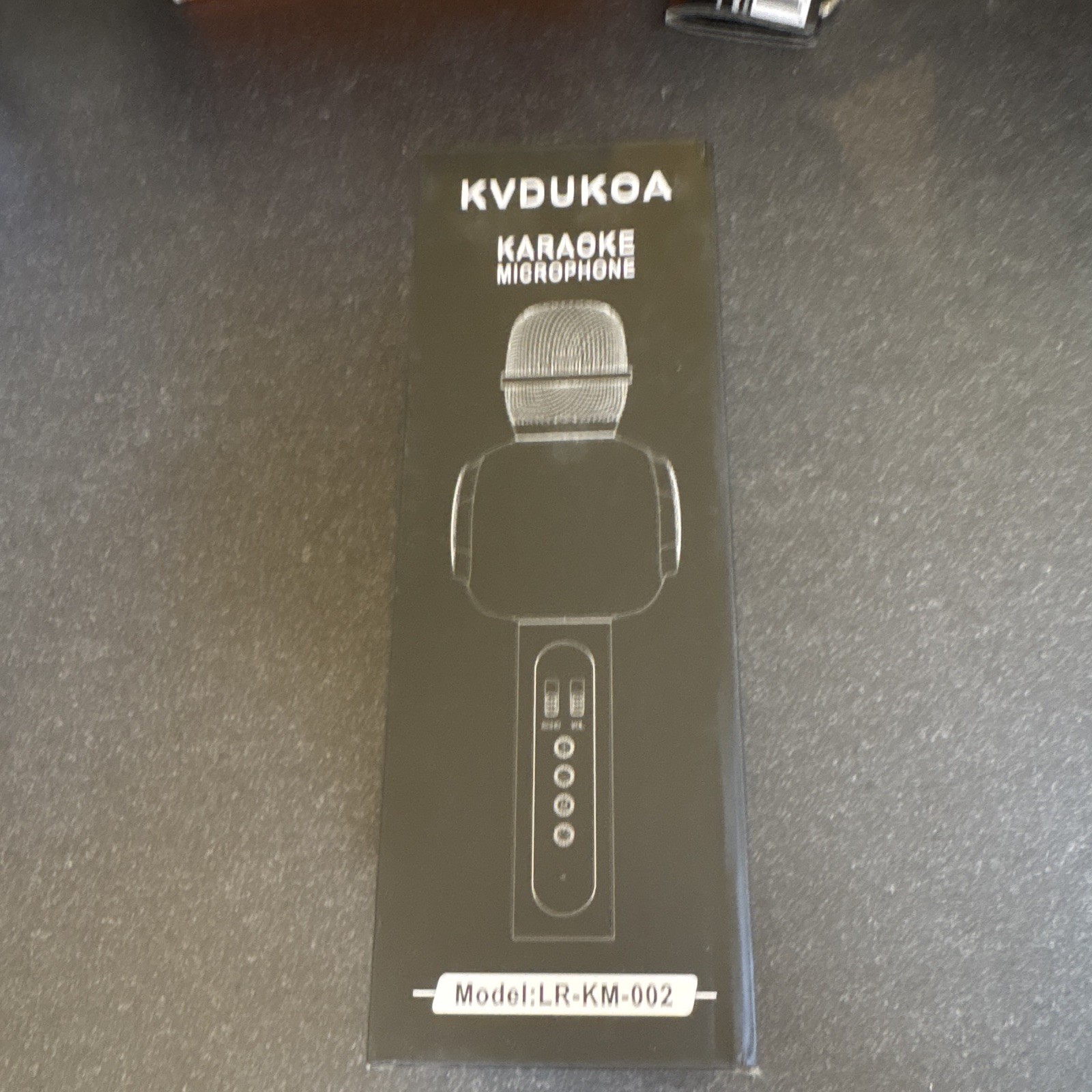 KVDUKOA Bluetooth Cordless Handheld Karaoke Microphone Black LR-KM-002