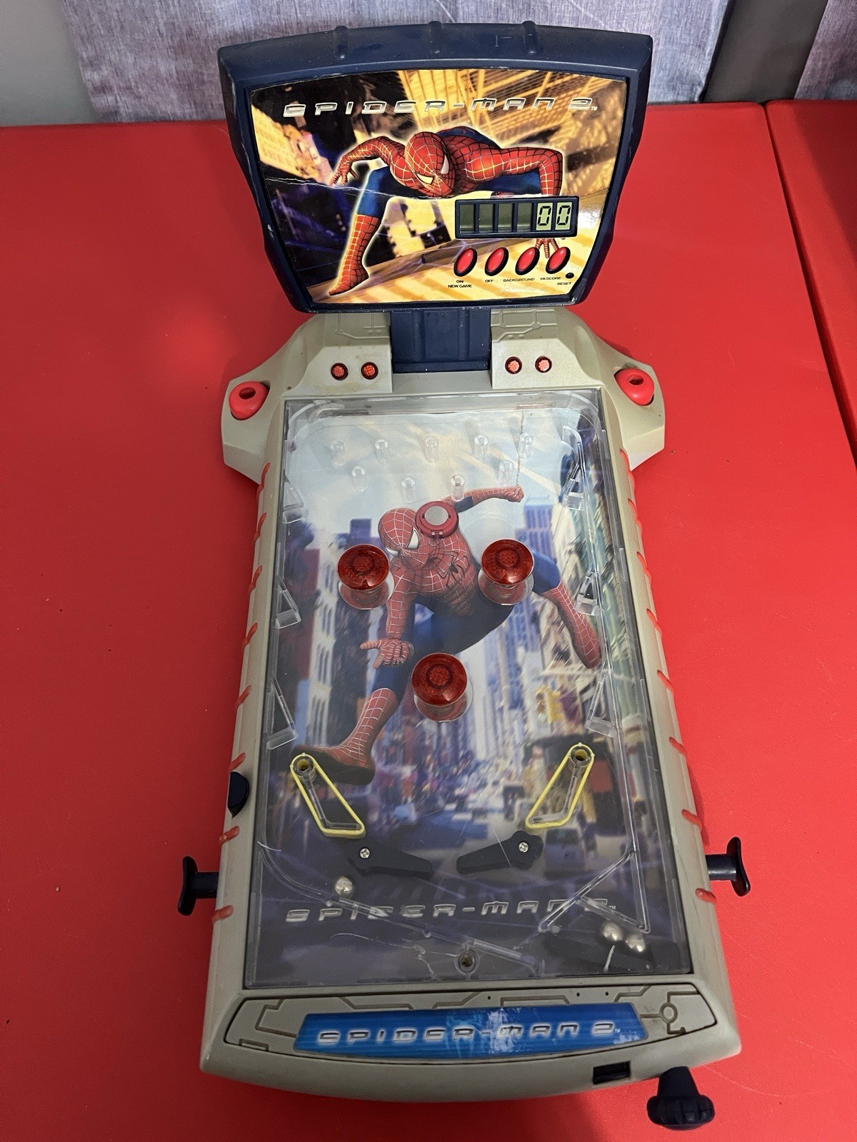 Spider-Man 2 Electronic Pinball Game MGA 2004 Marvel Used