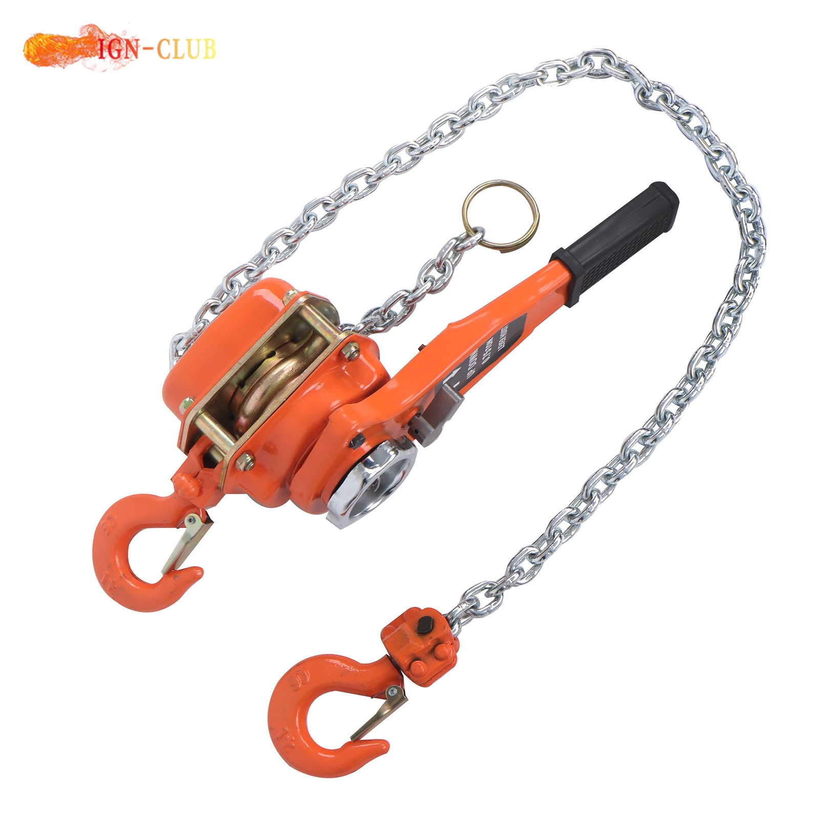 1650Lbs/0.75Ton Capacity Manual Lever Chain Hoist 5 Ft Come Along G80 Chain