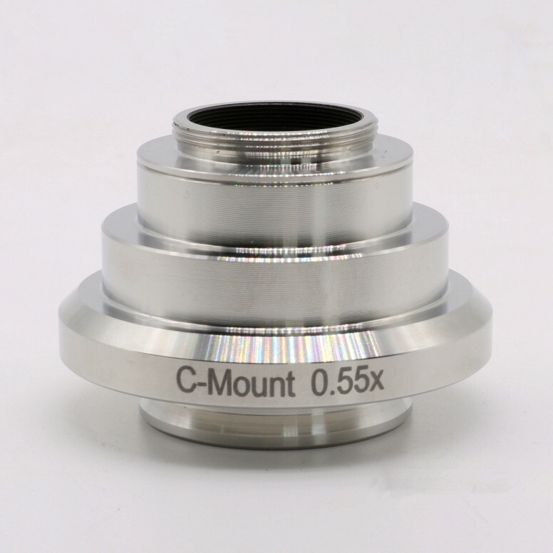 1PC 0.35X 0.55X 1X Stainless Steel C-mount Camera Adapter for Leica Microscopes