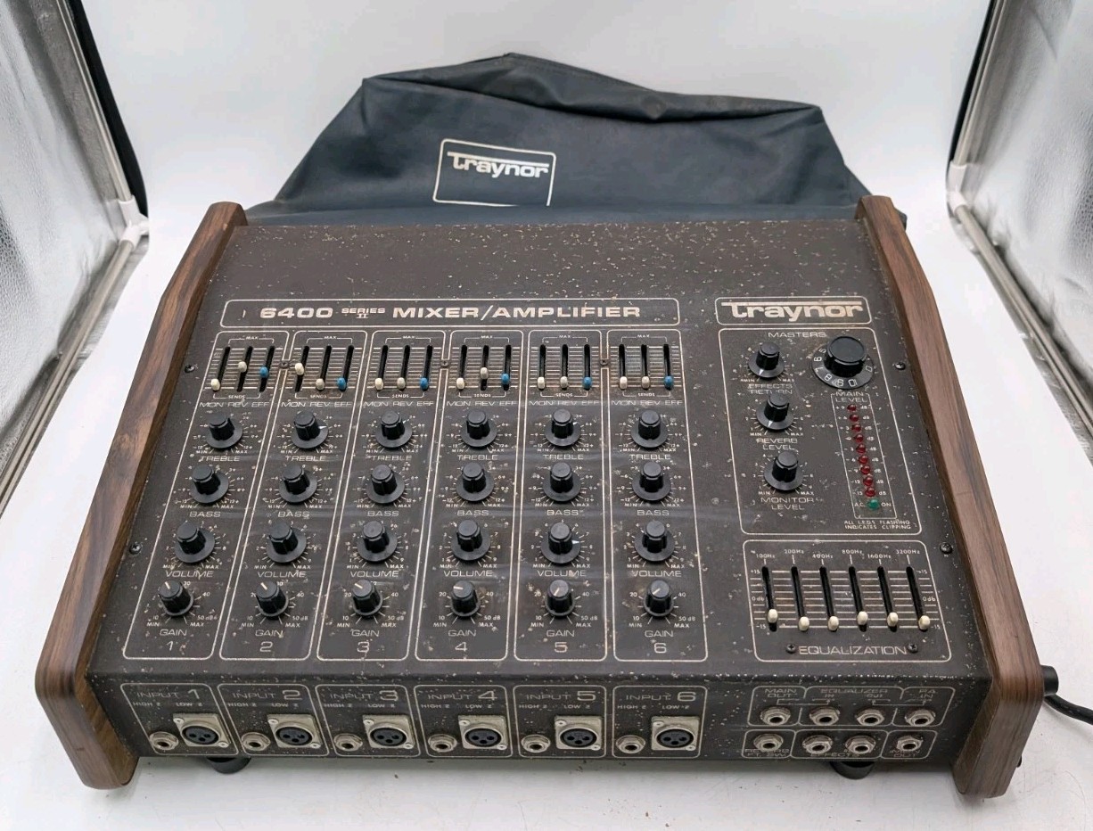 Traynor 6400 Series II Mixer Amplifier 6 Channels It Live Music Recording