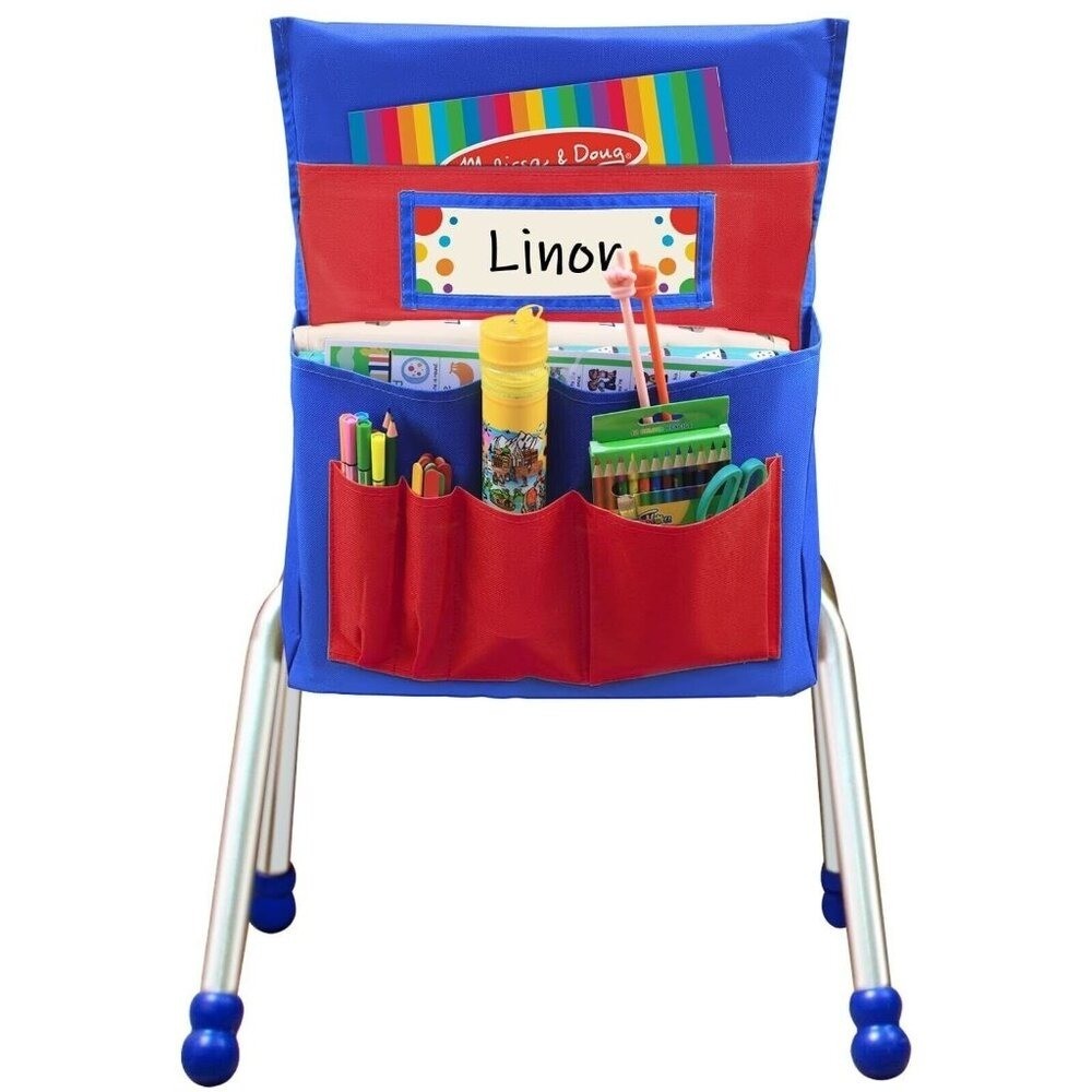 Pacon Homeschooling Chair Back Pocket School Chair Storage Pocket Organizer