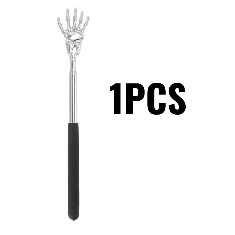 Extendable Back Scratcher Stainless Steel Skeleton Hand Telescopic Itch Relief