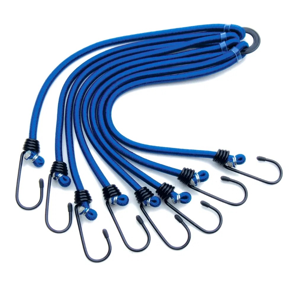 Streetwize Luggage Bungee Spider Claw 8 Cord Set Blue Travel Roofrack - SWLE6