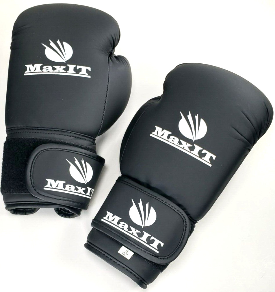 PAIR - MaxIT MMA Boxing Gloves 8-Ounce Sparring Gloves Ladies, Small - BLACK