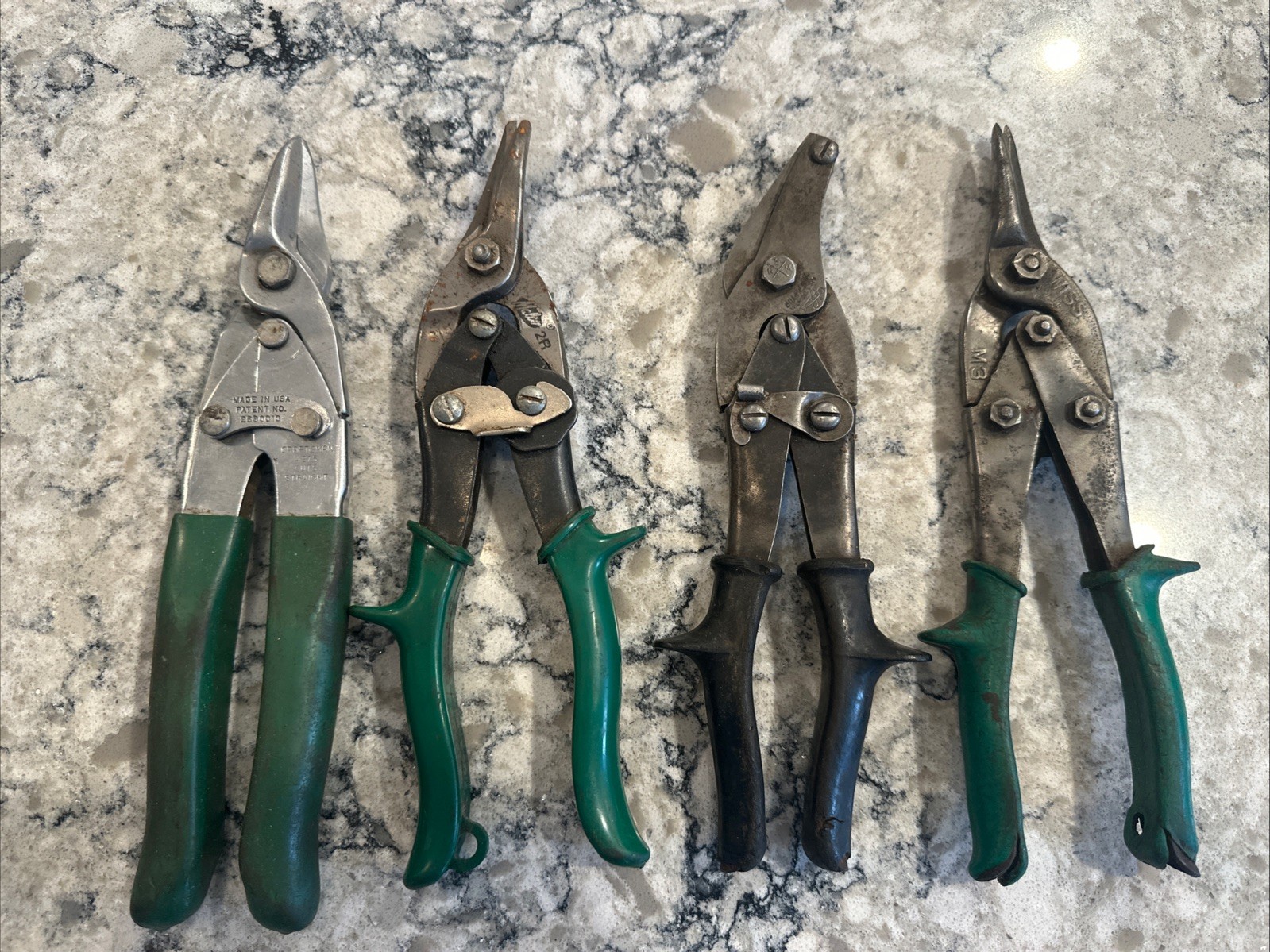 Aviation Snips Tin Snip Lot Of 4 Malco 2R Wiss M3 Craftsman 4275 Karl Klenk