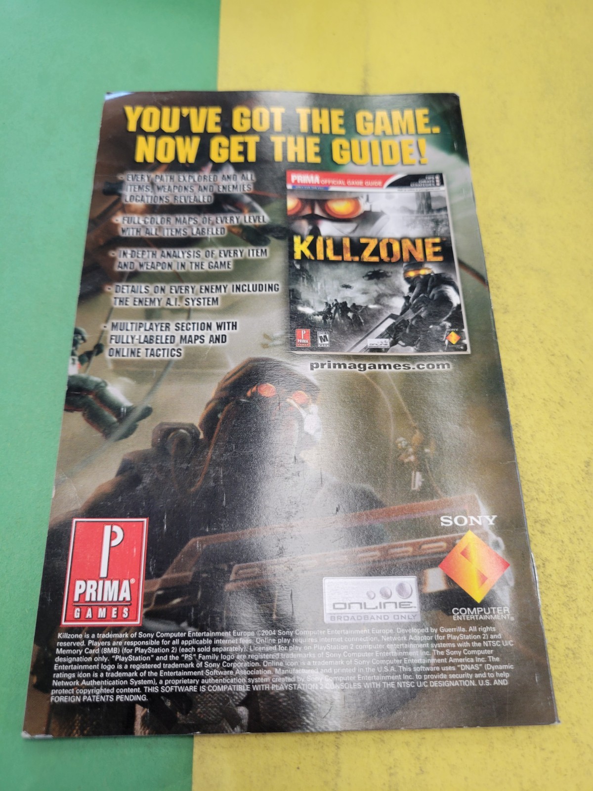 killzone ps2 Manual Only