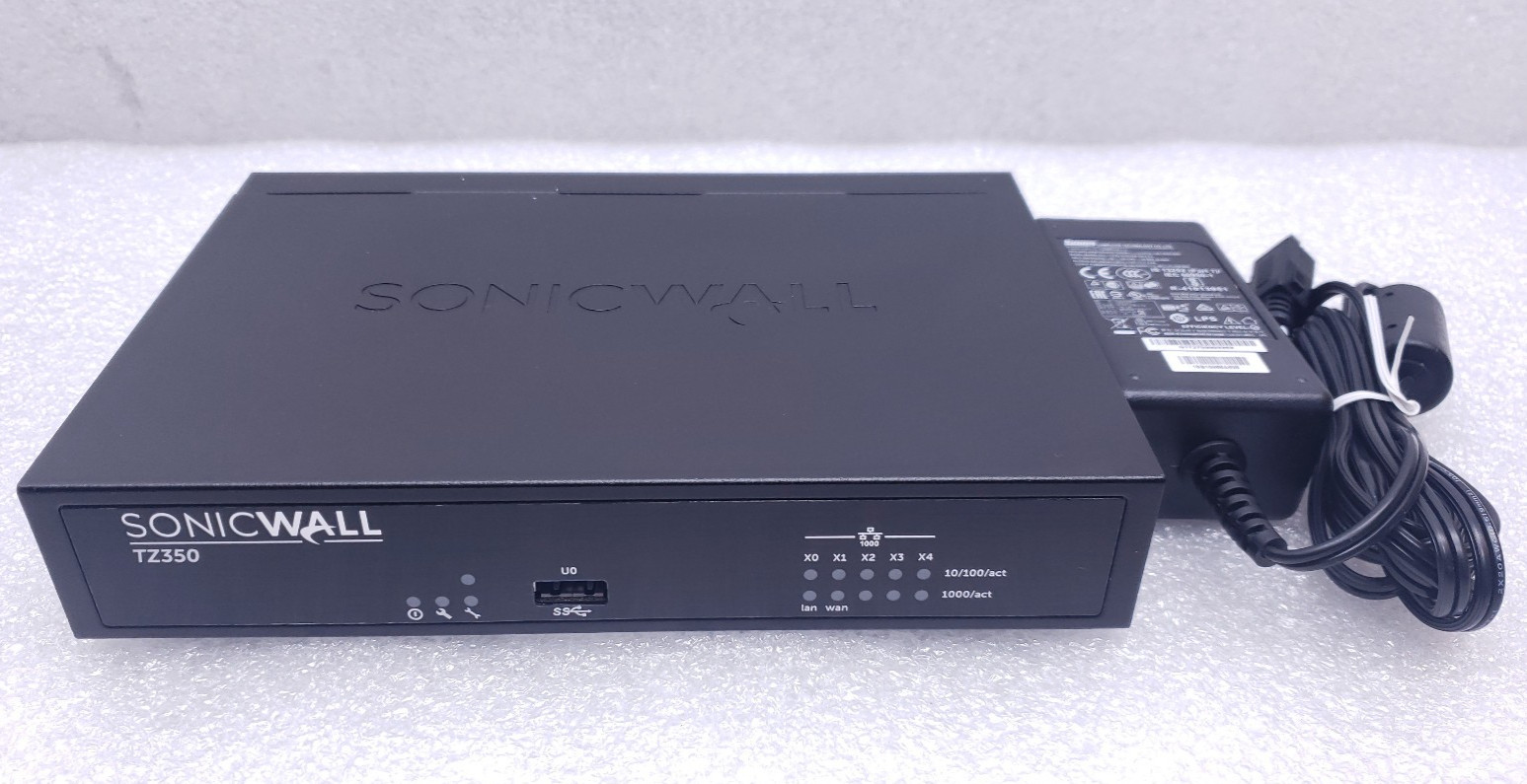 SonicWALL TZ350 Network Security Appliance APL28-0B4 W/ AC Adapter #99