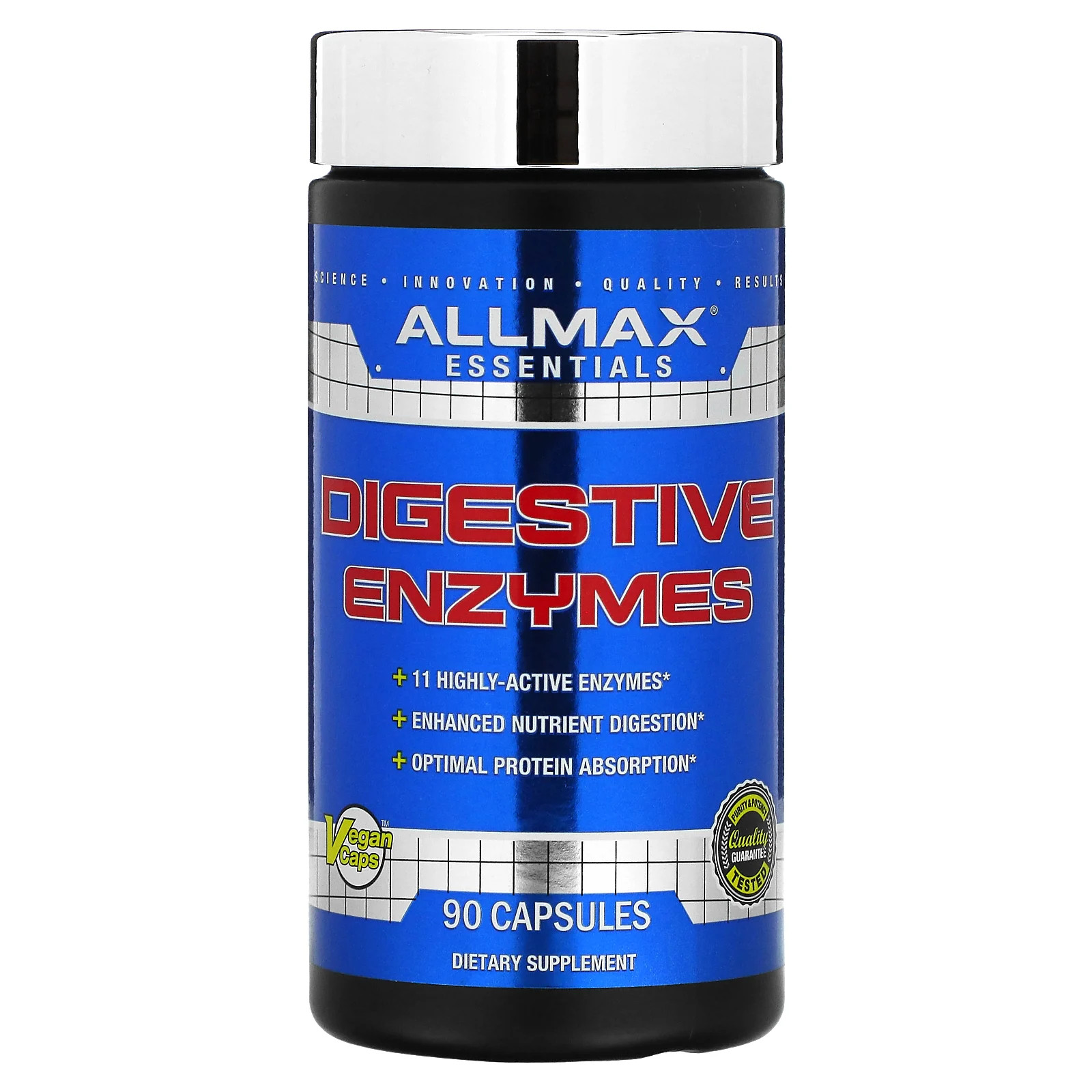 ALLMAX Nutrition Digestive Enzymes  Protein Optimizer 90 Capsules GMP Quality
