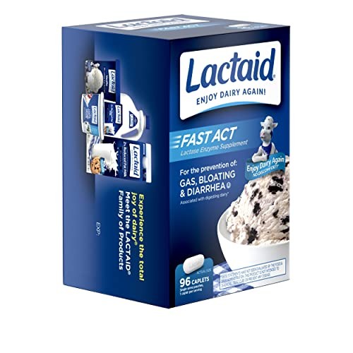 Lactaid Fast Act Lactose Intolerance Caplets w/ Lactase Enzyme - 96 Count