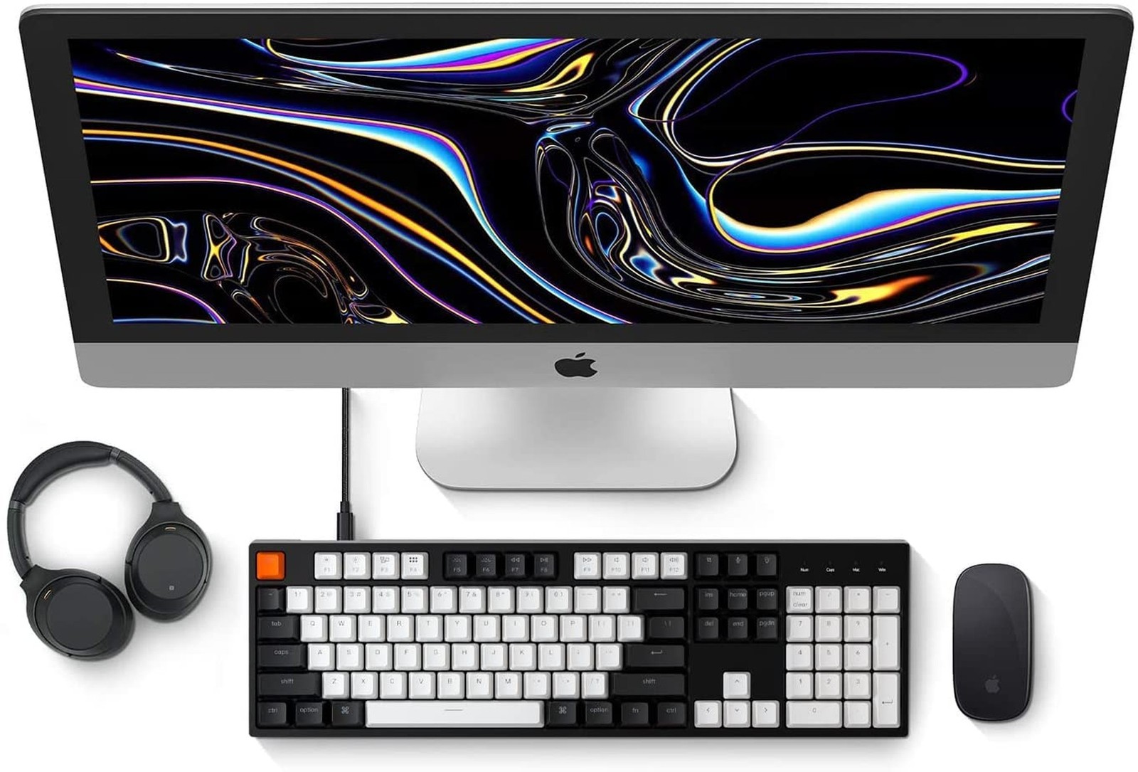 Keychron C2 104 Keys Full Size Wired Mechanical Keyboard for Mac Windows, Hot...