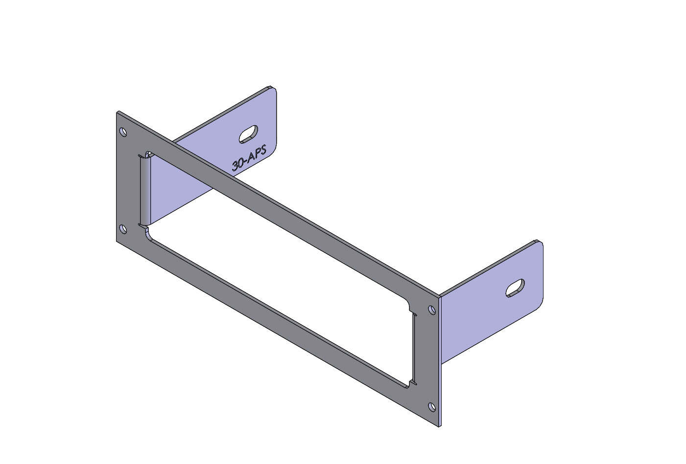 Havis C-EB30-APS-1P 1-Piece Bracket, 3" Mounting Space, Fits Motorola APX-4500+