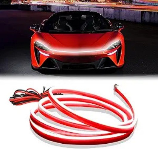 71-inch High-Brightness Car Hood Gap LED Light Strip - Daytime Ru Color: White