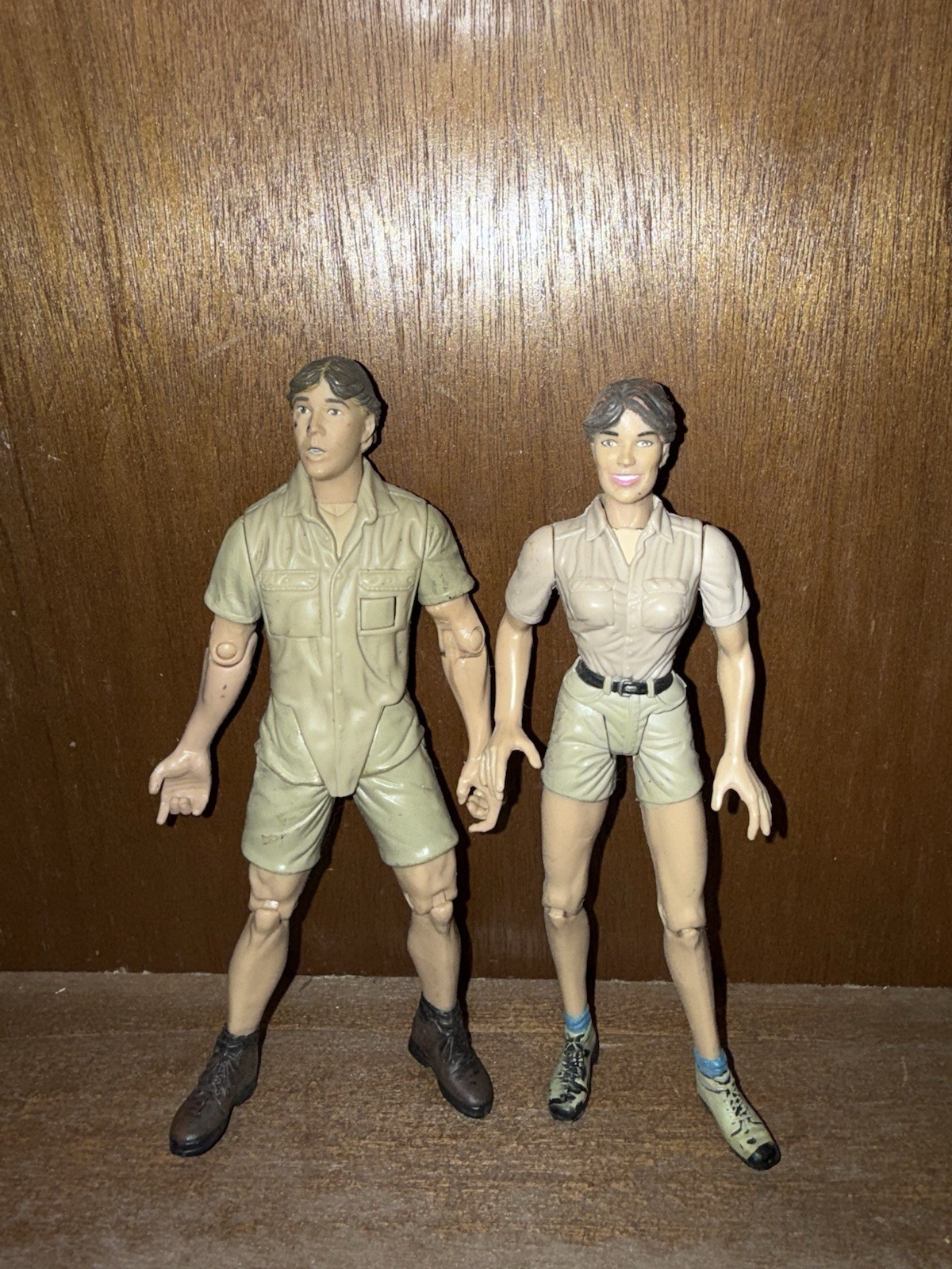 The Crocodile Hunter TERRI & STEVE IRWIN Snake Rescue Action Figure Lot Of 2