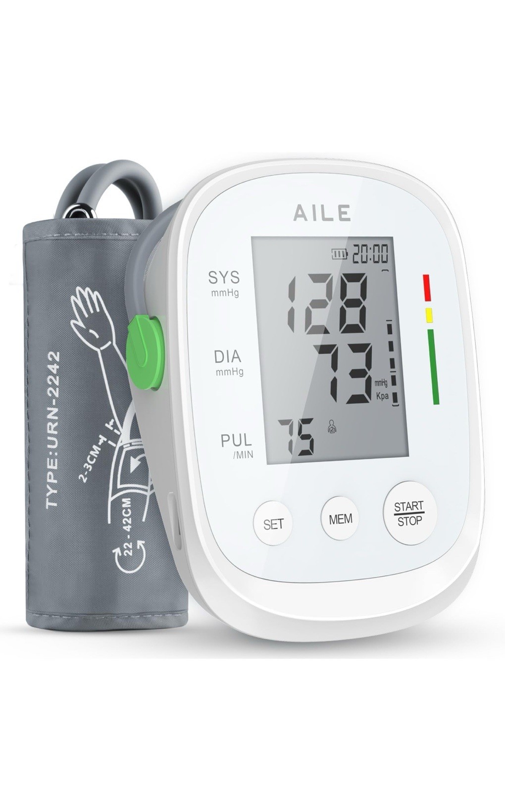 Blood Pressure Monitor, AILE Blood Pressure Machine Upper Arm Large Cuff(8.7"-16