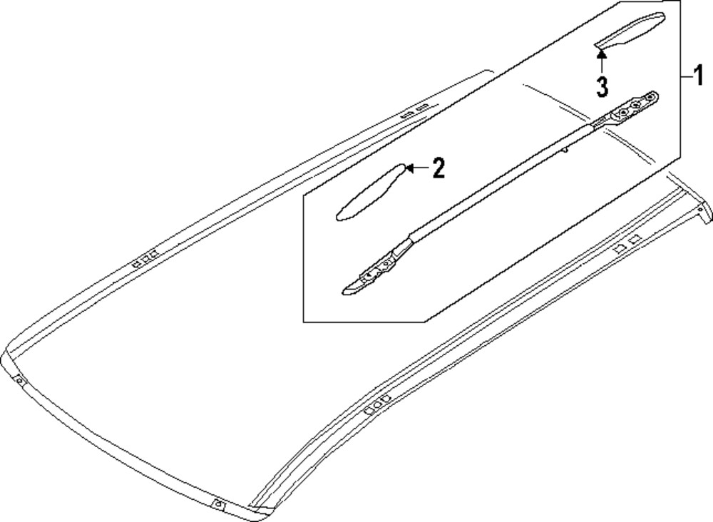 Genuine Nissan Roof Luggage Carrier Side Rail Cap 73833-6TA0B