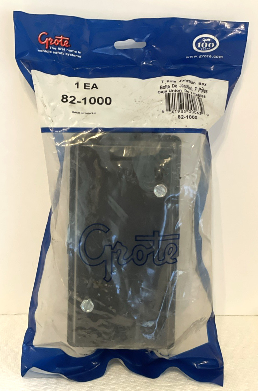 Grote Industries 7 Pole Junction Box Terminal Black 82-1000 New