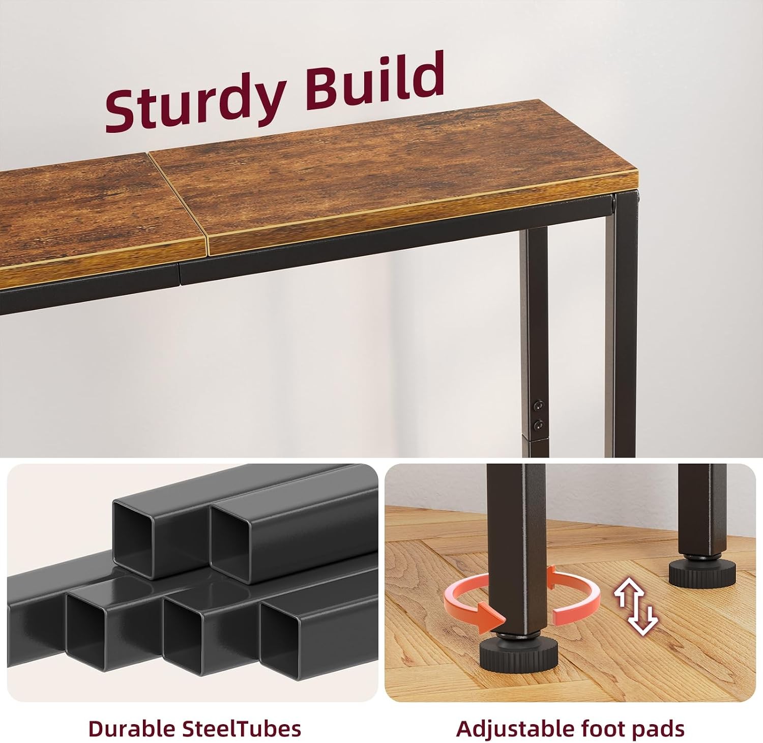 Console Table 32" Sofa Table W/ Storage Shelf Narrow Entryway Table Hallway
