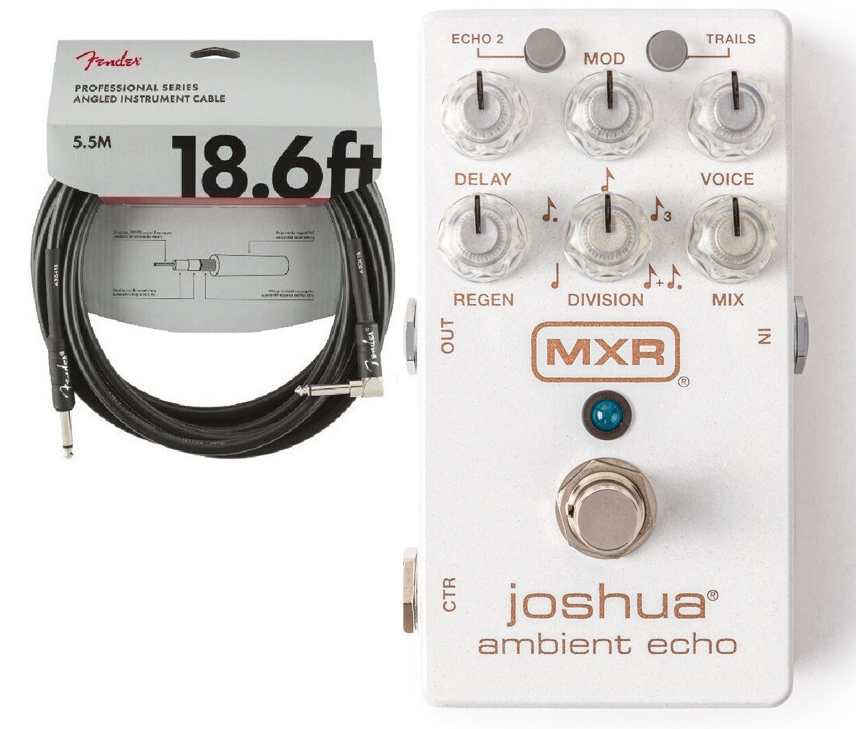 MXR M309 Joshua Ambient Echo Delay (FREE Fender 18 ft Cable)