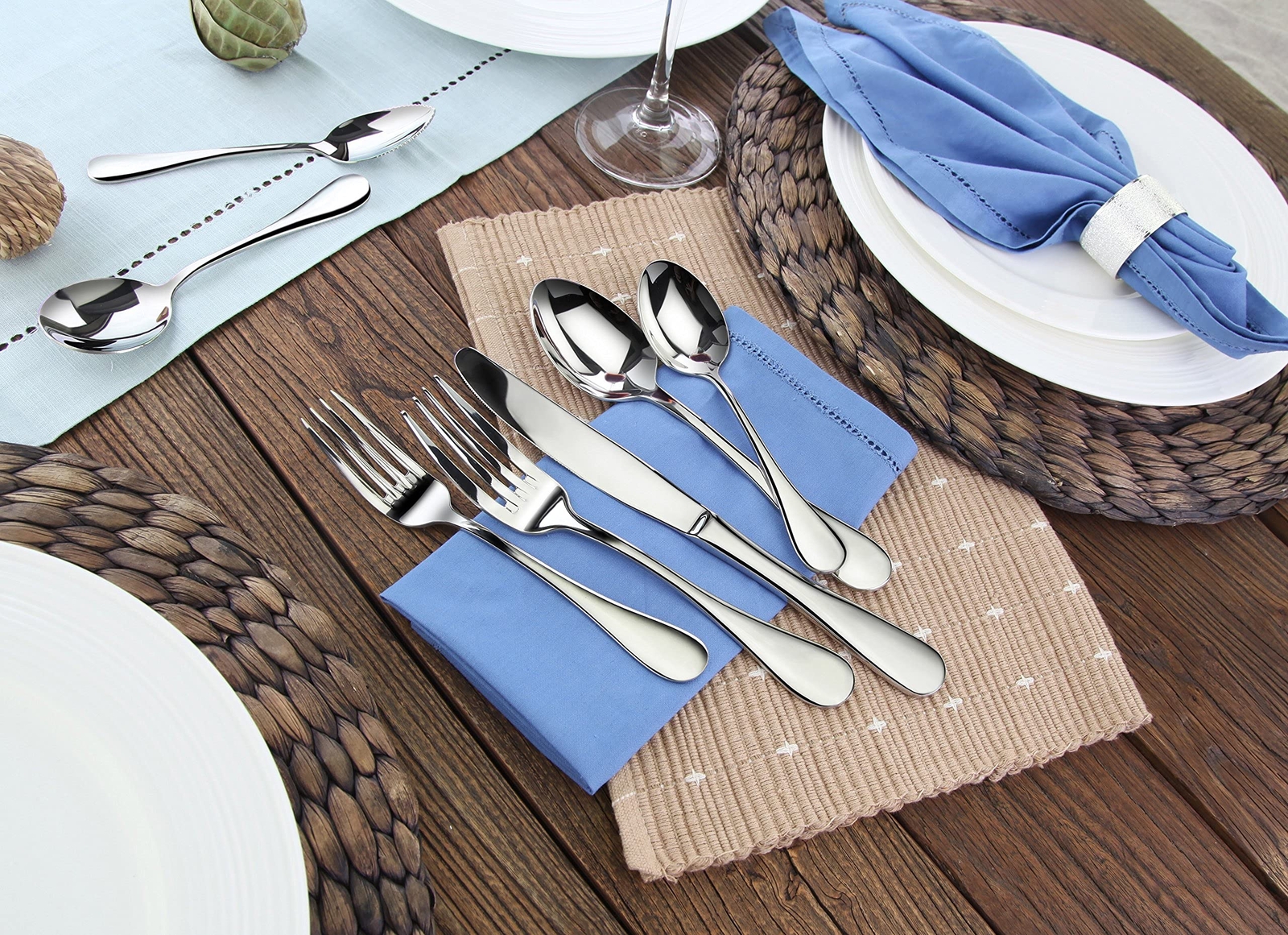 STAINLESS STEEL FLATWARE Flatware Spoon Fork 20-Piece SetService for 4 ARTASTE