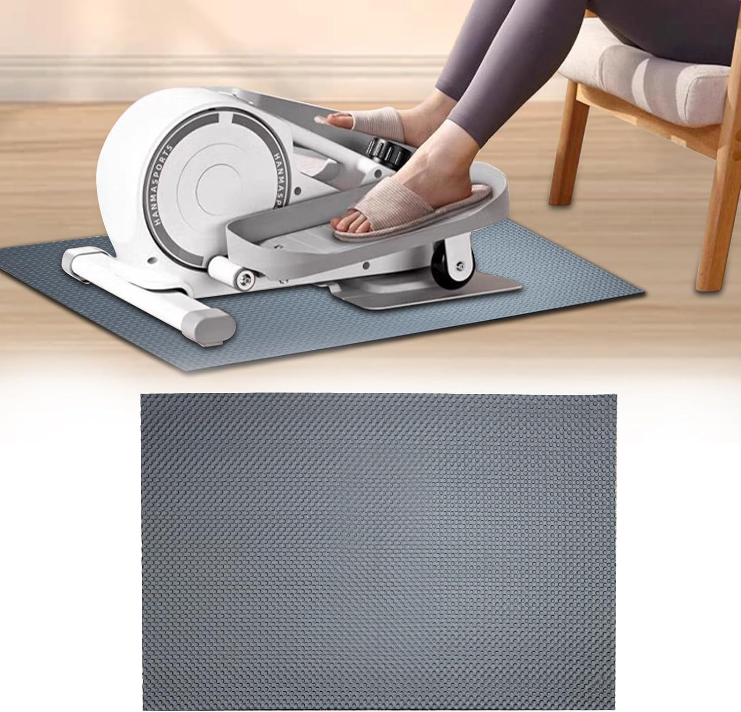 Non-Slip Mat, Apply to under Desk Elliptical Peddler While Sitting, Perfect for