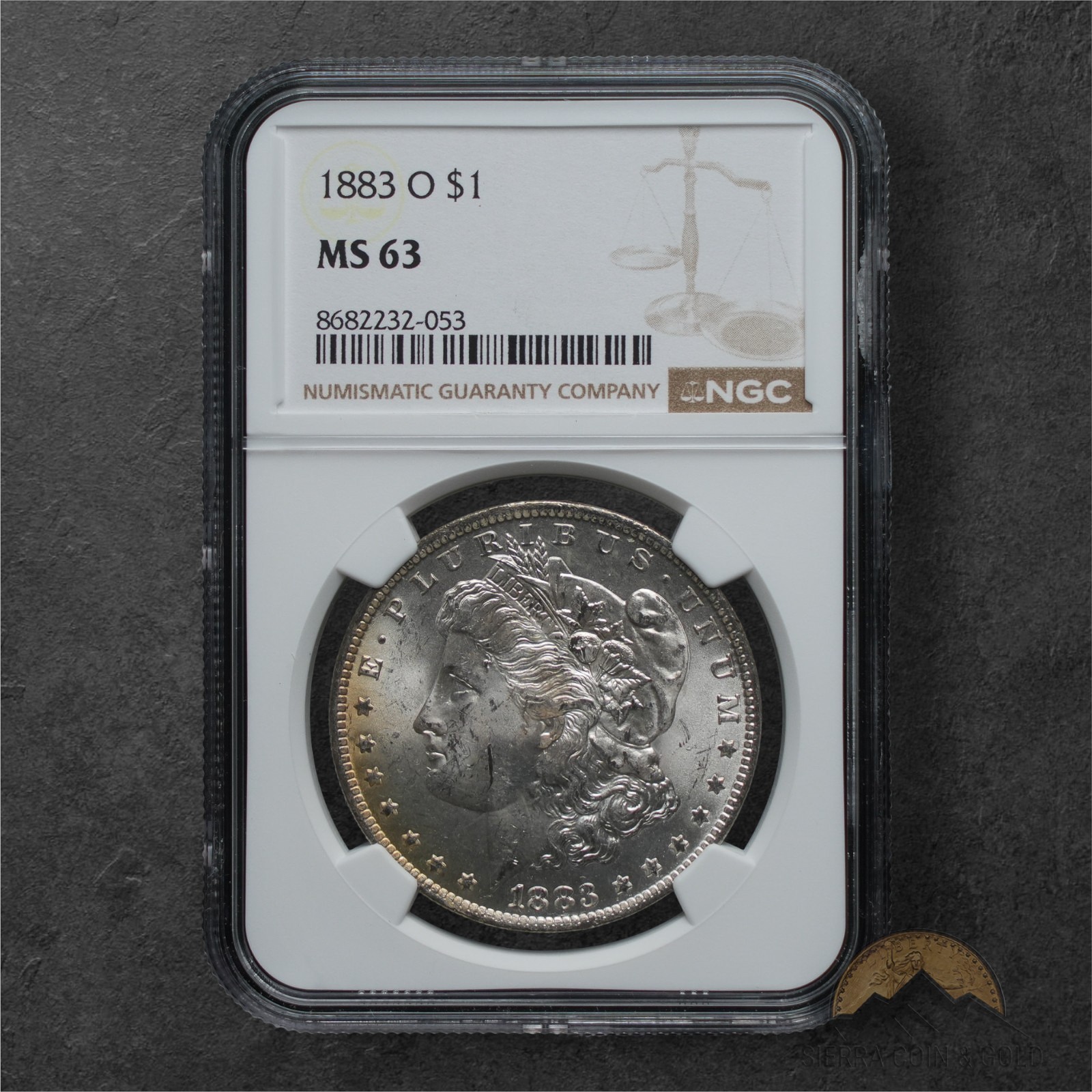 1883-O Silver Morgan Dollar $1 - NGC MS63 - New Orleans