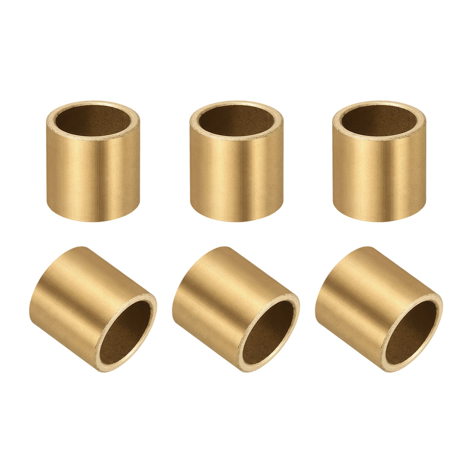 6Pcs Sleeve Bearings 16x20x20mm Self-Lubricating Sintered Bronze Bushings