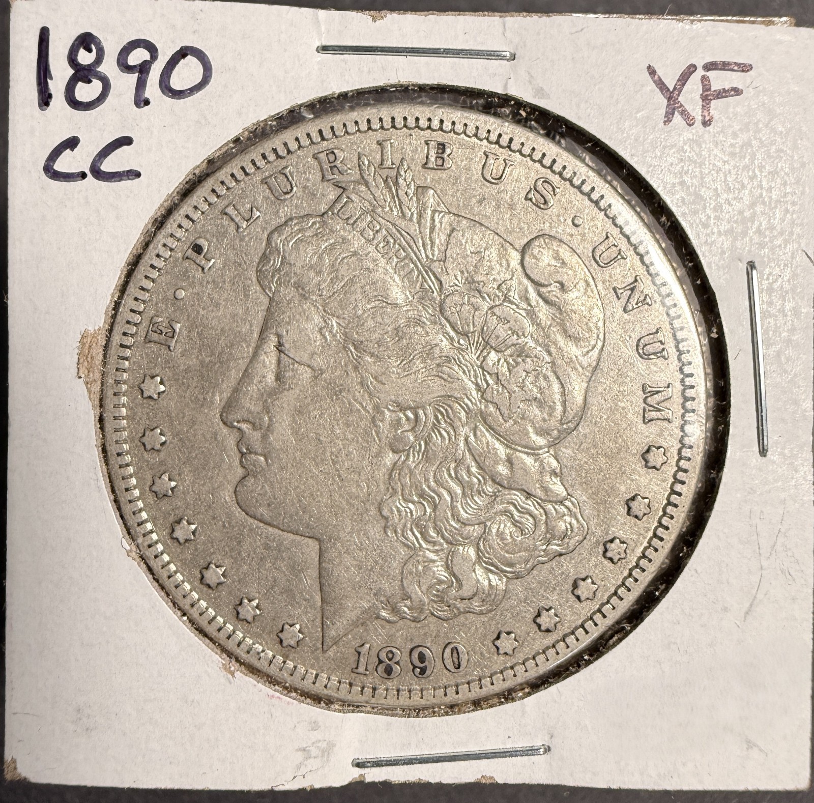 1890-CC Morgan Silver Dollar, Nicely Circulated, (17702) Key Date