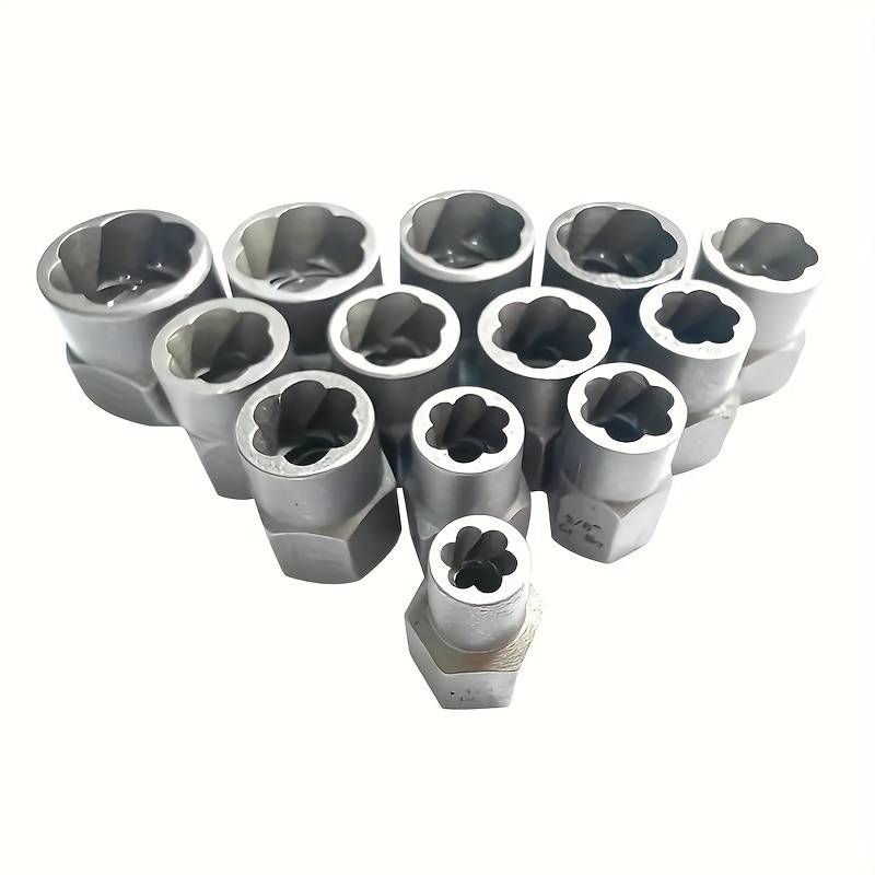Impact Nut & Bolt Remover Set 3/8" Bolt Extractor Tool Socket Kit With Case 14pc