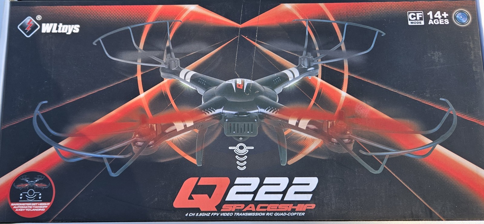 WLToys Q222 Spaceship FPV RC Quadcopter Drone 5.8GHz Live Video HD Camera – NEW