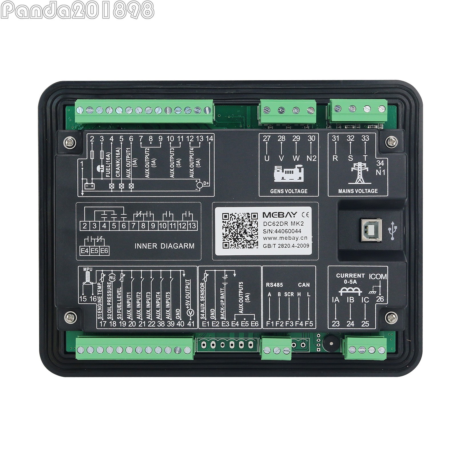DC62DR Diesel Genset Controller Generator Controller w/ AMF Function RS485