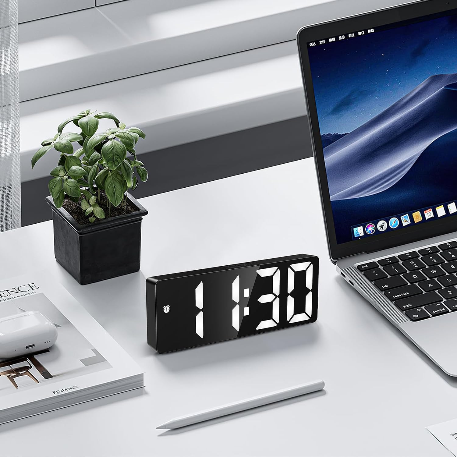 Digital Alarm Clock, Upgraded Small Digital Clock, Digital Clock Large Display,